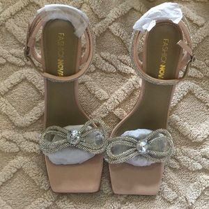 Square toe with clear heel. Size 9